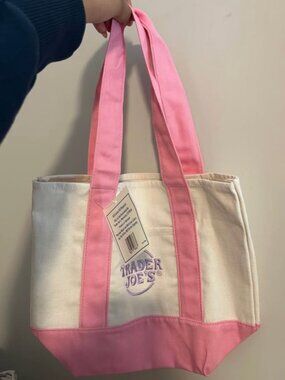 Trader Joe's Pastel Pink Mini Tote Bag!